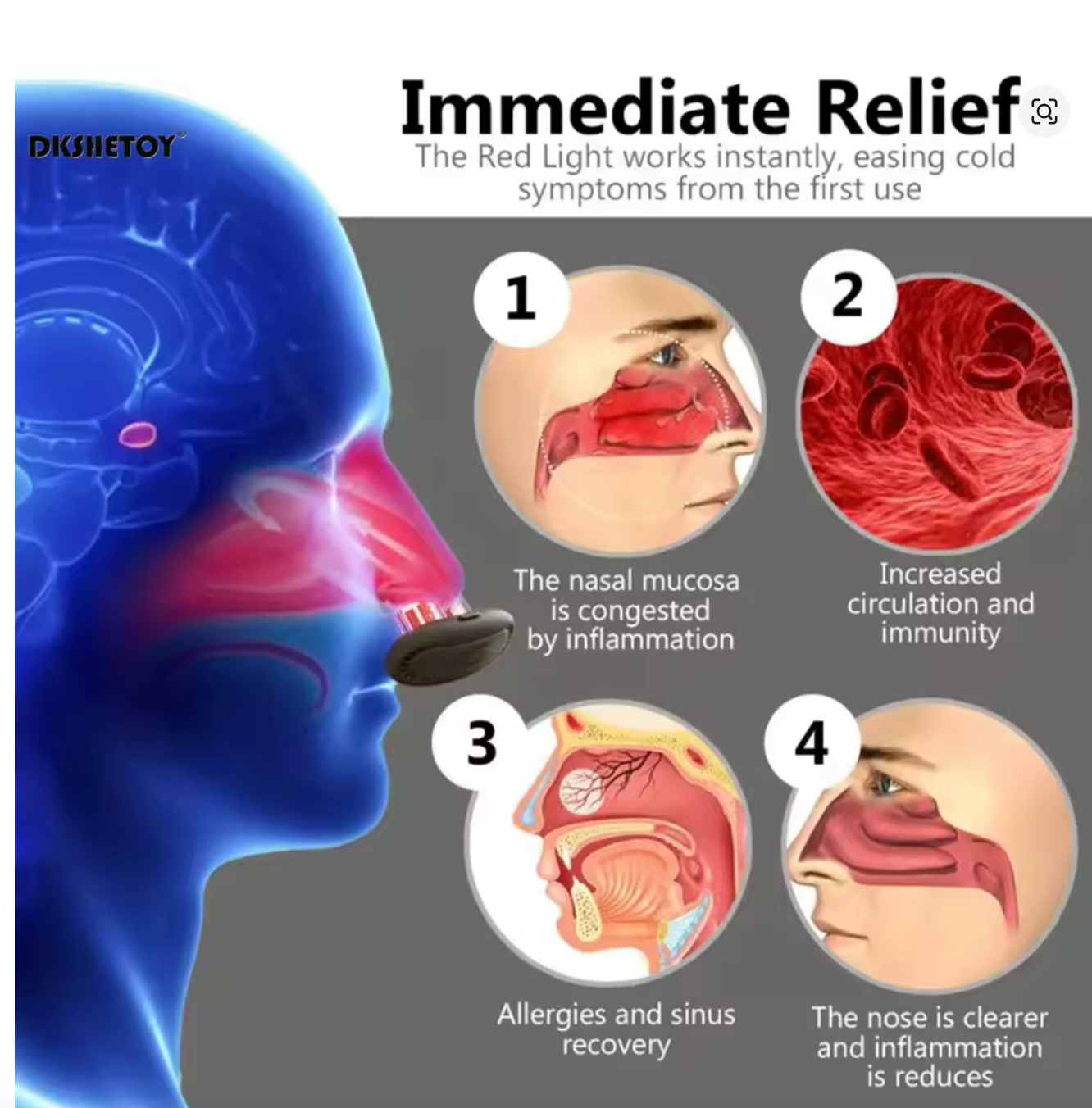 Red Light Nasal Therapy Device